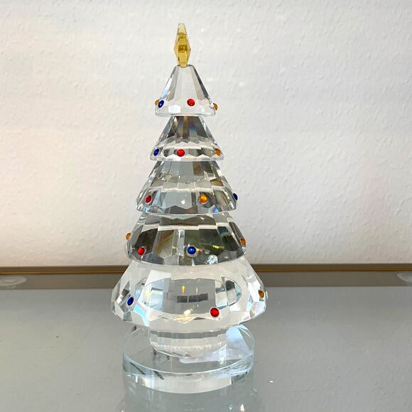 Jeweled Crystal Christmas Tree w/ Gold Star Topper 7.5in Luxe Holiday Decor NEW - Picture 7 of 13